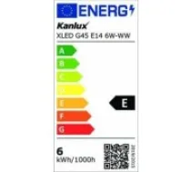 Kanlux Kanlux LED FILAMENT XLED bulb G45 E14 6W-WW 806lm 2700K warm color LED spuldze