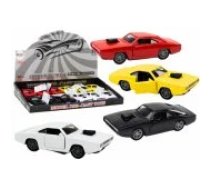 LEAN Toys Driven Car 1:32 Lights Sounds White Red Black Yellow