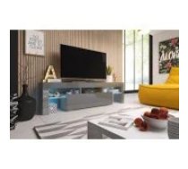 Cama MEBLE TORO 158x40x41 Grey/ Grey Gloss Mēbeles