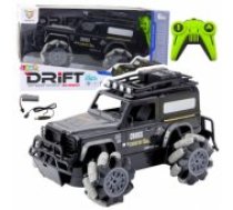 LEAN Toys RC Off-Road Car Remote Controlled 360° Rotation 1:12 Black Rotaļļieta