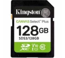 Kingston 128GB SDXC Canvas Select Plus Gen3 SDS3/ 128GB atmiņas karte