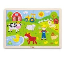 Viga Viga Viga 50197 Puzzle na podkładce 24 elementy - farma VIGA 50197 PUZ Puzle