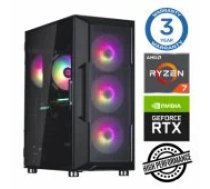 INTOP Ryzen 7 5700X 16GB 1TB SSD M.2 NVME RTX3050 6GB no-OS Black dators