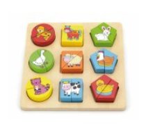 Viga Viga Puzzle Edukacyjne Drewniane Viga Zwierzęta Puzle