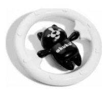Akuku AKUKU AKUKU Sensory Rattle Black and White Teddy Bear. Rotaļļieta