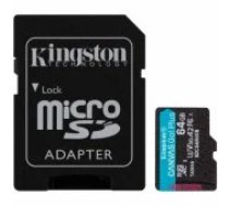 Kingston Canvas Go! Plus MicroSDXC 64 GB Class 10 SDCG4/ 64GB atmiņas karte