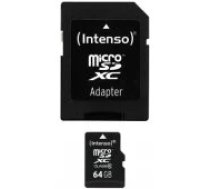 Intenso 64GB MicroSDHC MicroSDXC Class 10 3413490 atmiņas karte