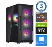 INTOP Ryzen 5 5500 16GB 1TB SSD M.2 NVME RTX3050 6GB WIN11 Black dators