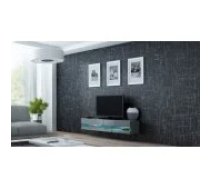 Cama MEBLE VIGO NEW 140x40x30 Grey/ Grey Gloss Mēbeles