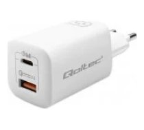 Qoltec 50765 65W USB-C + USB-A White lādētājs