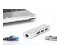 DIGITUS DA-70250-1 Hub USB 3.0 White Aksesuārs