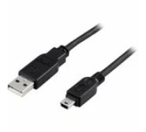 Deltaco Cable USB-A 2.0 Mini-USB-B 2m black aksesuārs