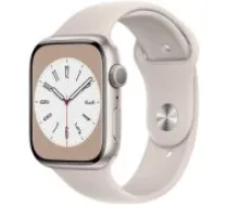Apple Watch Series 8 45mm Starlight Aluminium Case/ Starlight Sport viedpulkstenis