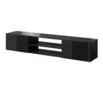 Cama MEBLE SLIDE 200K 200x40x37 Glossy Black Mēbeles