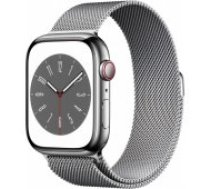 Apple Watch Series 8 Cellular 45mm Silver Stainless Steel/ Silver Milanese viedpulkstenis