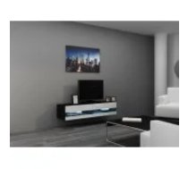 Cama MEBLE VIGO NEW 140x40x30 Black/ White Gloss Mēbeles