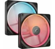 Corsair iCUE LINK LX140-R RGB Computer case Fan 14 cm Black 2 pcs dzesētājs