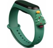 Hurtel Strap Xmas Xiaomi Mi Band 3 / 4 Christmas Tree - Dark Green Siksniņa