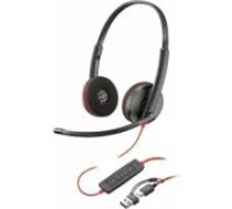 Poly Blackwire 3220 Stereo USB-C Black/ Red austiņas