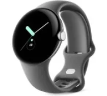 Google Pixel Watch LTE 41mm Polished Silver/ Sport Band Charcoal viedpulkstenis