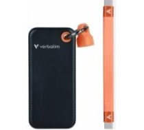 Verbatim Pocket SSD 2TB External USB-C 3.2 Black/ Orange SSD disks