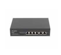Lanberg Switch PoE 19inch 6-port 100MB RSFE-4P-2FE-60 tīkla iekārta