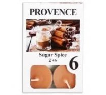 PROVENCE Tealights Sugar Spice 6pcs Svece
