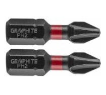 Graphite Graphite Screwdriver bit (Impact bits PH2 x 25 mm, 2 pcs.). Aksesuārs