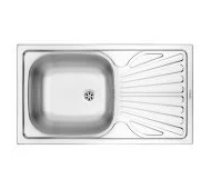 Deante Deante Techno 1-bowl sink with drainer 76x43cm steel linen + Virtuves izlietne