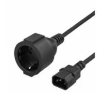 Deltaco Power cable C14 CEE C7/ 4 1m Black aksesuārs