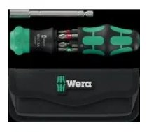 Wera Wera Kraftform Kompakt 28 RA with pouch, bit set black/ green, 6-piece, Skrūvgriezis
