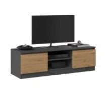 TOP E SHOP Topeshop Szafka RTV 120x40xH36 antracyt/ artisan Mēbeles