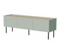Cama MEBLE FELLINI 150x40x52 Olive + Oiled Oak Top Mēbeles