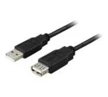 Deltaco Extended Cable USB 2.0 A 1m black aksesuārs