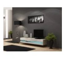 Cama MEBLE VIGO NEW 180x40x30 Sonoma/ White Gloss Mēbeles