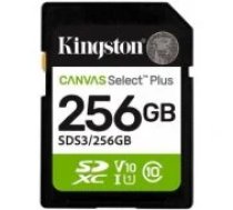 Kingston 256GB Canvas Select Plus SDXC 150R Class 10 UHS-I SDS3/ 256GB (paraugs) atmiņas karte