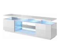 Cama MEBLE EVA 180x40x56 White/ White Glossy Mēbeles