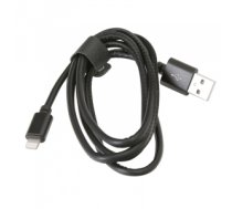 Kabelis PLATINET USB LIGHTNING LEATHER CABLE 1M 2,4A BLACK PUCLIP1B