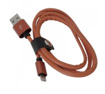 Kabelis PLATINET USB LIGHTNING LEATHER CABLE 1M 2,4A BROWN PUCLIP1BR