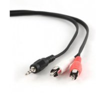 Kabelis Gembird 1.5m, 3.5mm/2xRCA, M/M audio cable Black, Red, White