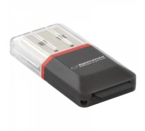 Atmiņas karšu lasītājs Esperanza EA134K card reader Black,Silver,Transparent USB 2.0