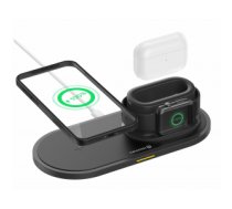 Bezvadu lādētājs Swissten 3in1 15W Bezvadu Lādētājs iPhone / Apple Watch / Airpods Pro