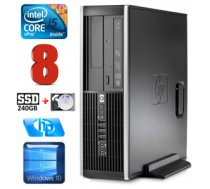 Personālais dators HP 8100 Elite SFF i5-650 8GB 240SSD+2TB DVD WIN10