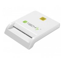 Atmiņas karšu lasītājs Techly Compact /Writer USB2.0 White I-CARD CAM-USB2TY smart card reader Indoor