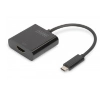 Kabelis Graphic adapter, HDMI 4K 30Hz UHD to USB 3.1 Type C, with audio, black, length 15cm