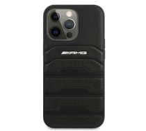 Maciņš AMG AMHCP13LGSEBK Back Case Aizmugurējais Ādas Apvalks Telefonam Apple iPhone 13 Pro Melns