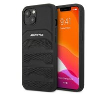 Maciņš AMG AMHCP13SGSEBK Back Case Aizmugurējais Ādas Apvalks Telefonam Apple iPhone 13 Mini Melns