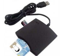 Atmiņas karšu lasītājs Transcend | SMART CARD READER USB PC/SC Black