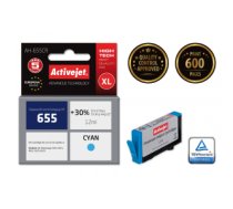Toneris Activejet AH-655CR ink (replacement for HP 655 CZ110AE; Premium; 12 ml; cyan)