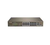 Komutators (Switch) Tenda TEF1118P-16-150W network switch Unmanaged L2 Fast Ethernet (10/100) Power over Ethernet (PoE) 1U Black